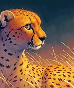 Wild Cheetah paint by number