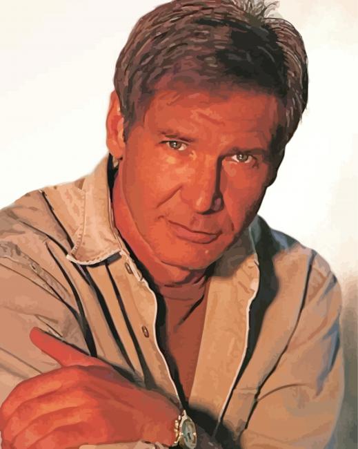 Young Actor Harrison Ford paint by number