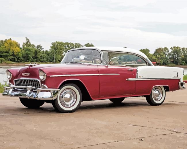 1955 Chevrolet Bel Air paint by number