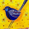 Aboriginal Blue Wren paint by numbers