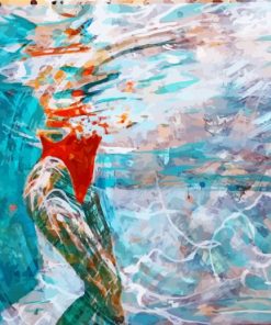 Abstract Woman In The Water paint by number