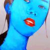 Abstract Blue Lady paint by number
