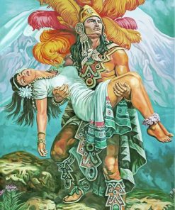 Azteca Couple Art paint by number