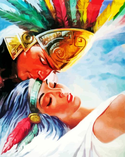 Azteca Lovers paint by number