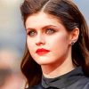 Actress Alexandra Daddario paint by numbers