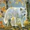 Aesthetic Arctic Wolf paint by number