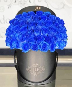 Aesthetic Blue Flowers Bouquet paint by number