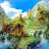 Artistic Fantasy Village paint by numbers