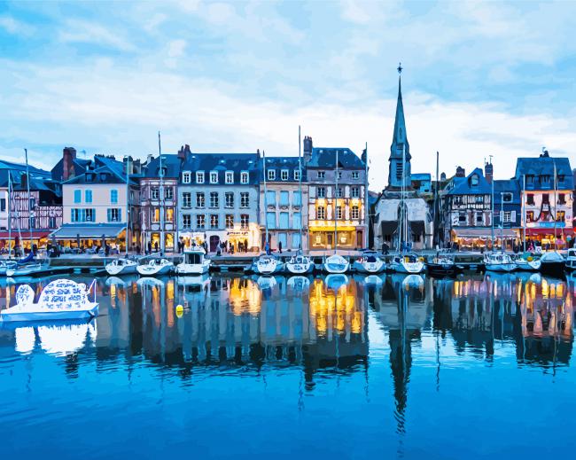 Aesthetic Honfleur In France paint by number