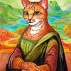 Cool Mona Lisa Cat Art paint by numbers