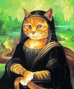 Artistic Mona Lisa Cat Art paint by numbers