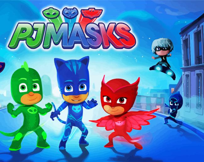 PJ Masks paint by numbers