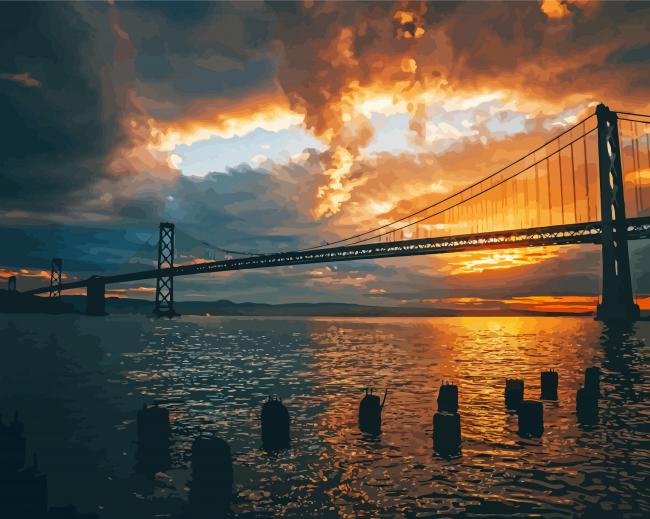 San Francisco Bridge USA paint by numbers