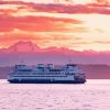 Seattle Ferry At Sunet paint by numbers