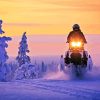 Snowmobile And Sunset paint by numbers