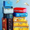 Vintage Travel Bags Art paint by numbers