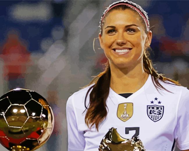 Alex Morgan paint by numbers