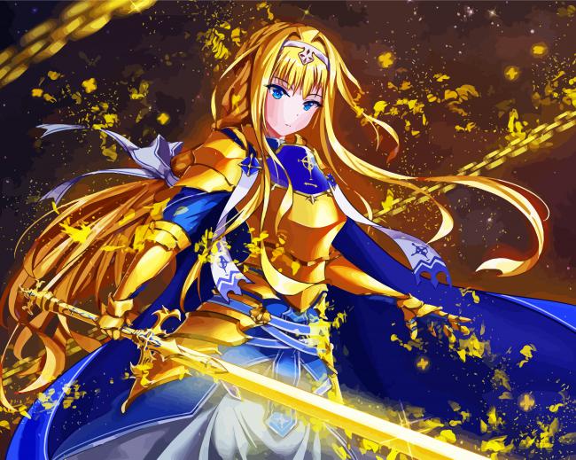 Alice Zuberg Sword Art Online Anime Character paint by number