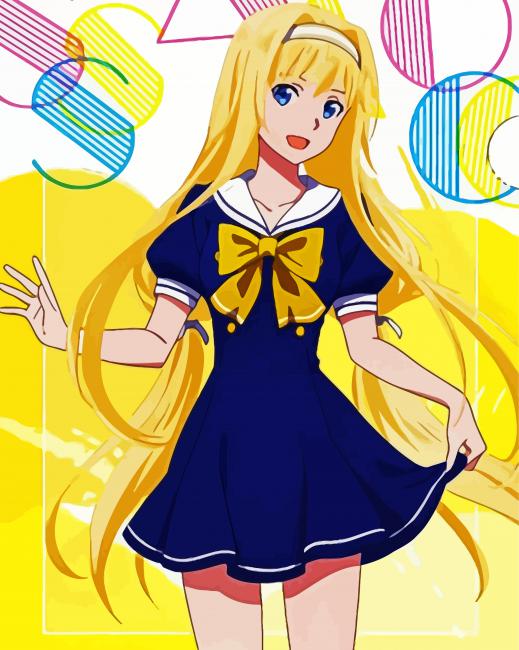 Alice Zuberg Anime Girl paint by number