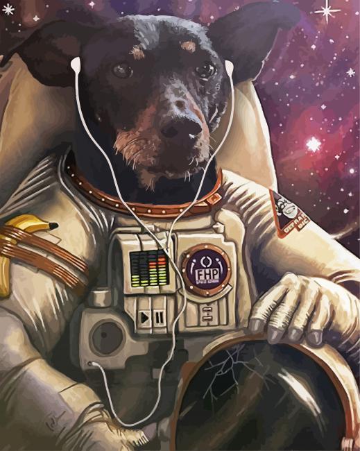Animal Astronaut paint by number