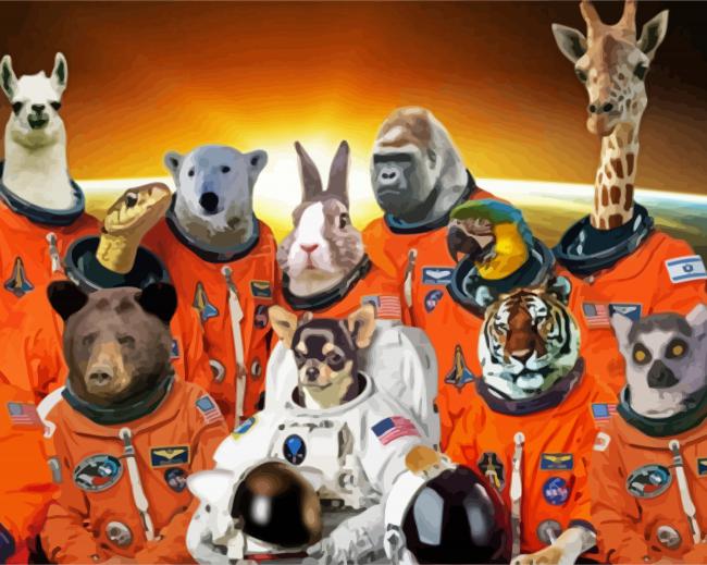 Animal Astronauts paint by number