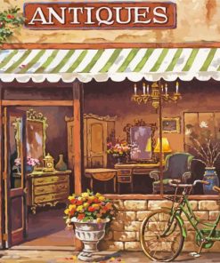 Antique Store Building Art paint by numbers