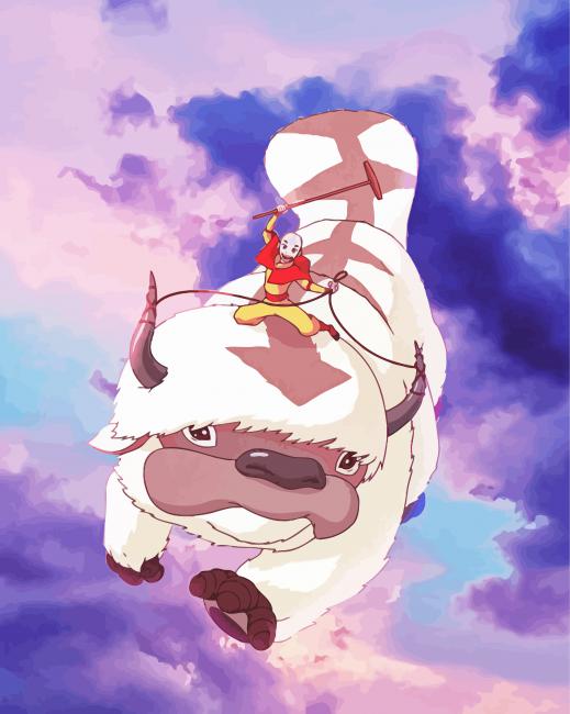 Appa Character From Avatar paint by numbers