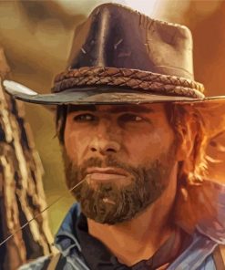 Arthur Morgan Video Game Character paint by number