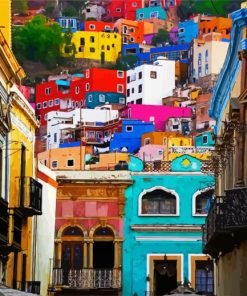Artistic Colorful City paint by numbers
