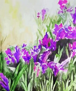Artistic Iris Field paint by numbers
