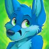 Asetehtic Blue Fox Art paint by number