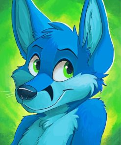 Asetehtic Blue Fox Art paint by number