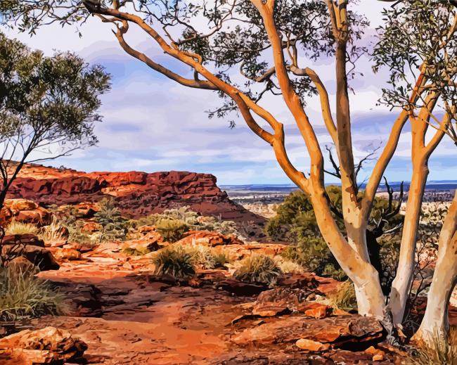Australian Landscape paint by number