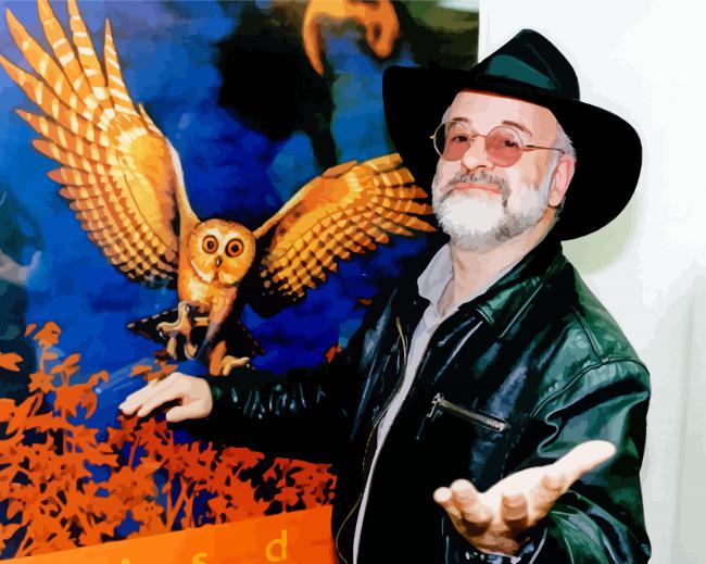 Author And Artist Pratchett paint by number