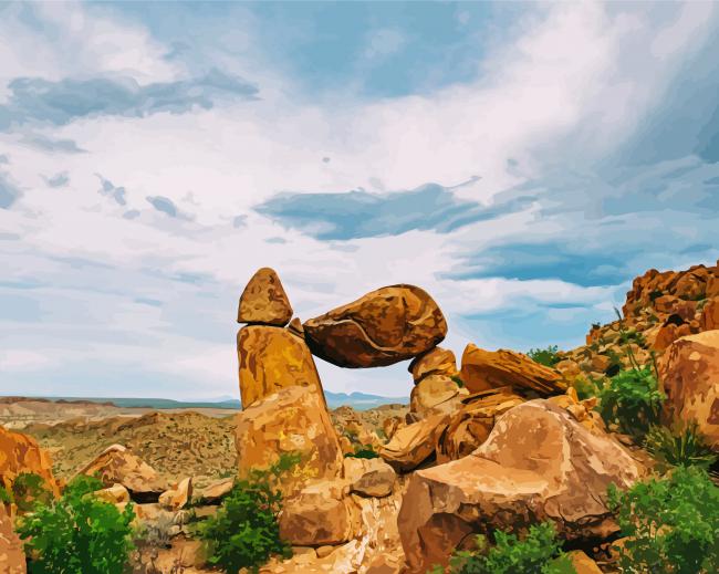 Balance Rock In Big Bend National Park paint by numbers