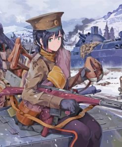 Battlefield Anime Girls paint by number