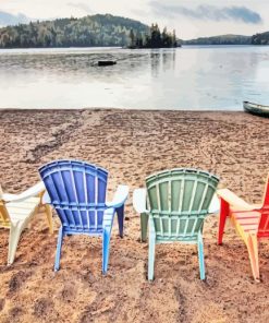 Beach Lakeside Chairs paint by number