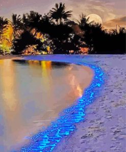 Beach Lights At Night paint by numbers