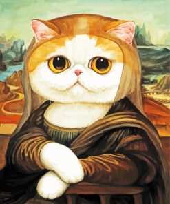 Beautiful Mona Lisa Cat paint by numbers