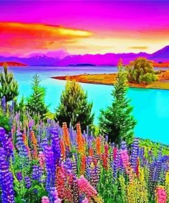 Beautiful Colorful Landscape paint by number