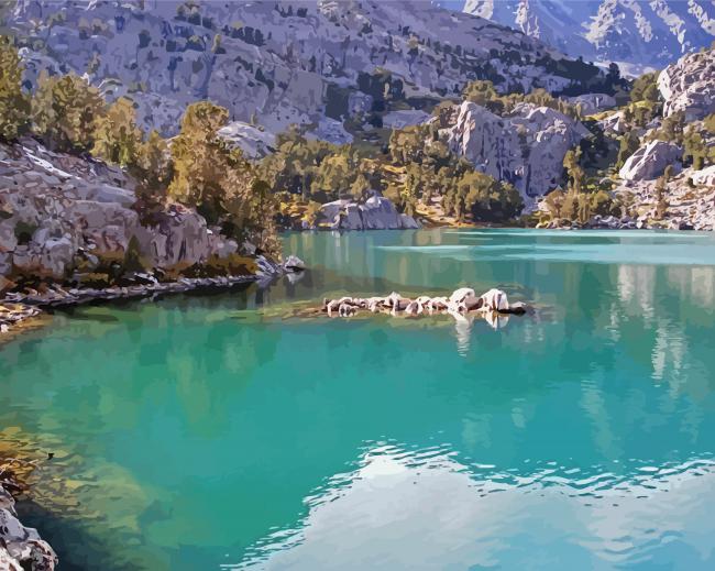 Big Pine Lakes paint by number