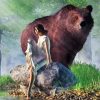 Big Bear And Girl paint by number