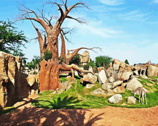 Bioparc Valencia Spain paint by numbers