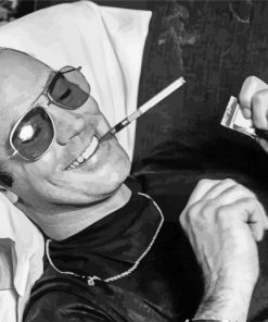Black And White Hunter Stockton Thompson paint by numbers