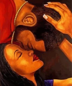 Black Couple Love Art paint by numbers