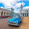 Blue Car In Cienfuegos paint by numbers