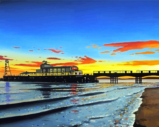 Bournemouth Pier Art paint by numbers
