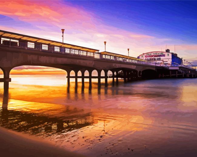 Bournemouth Pier At Sunrise paint by numbers