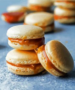 Caramel Small French Macarons paint by number