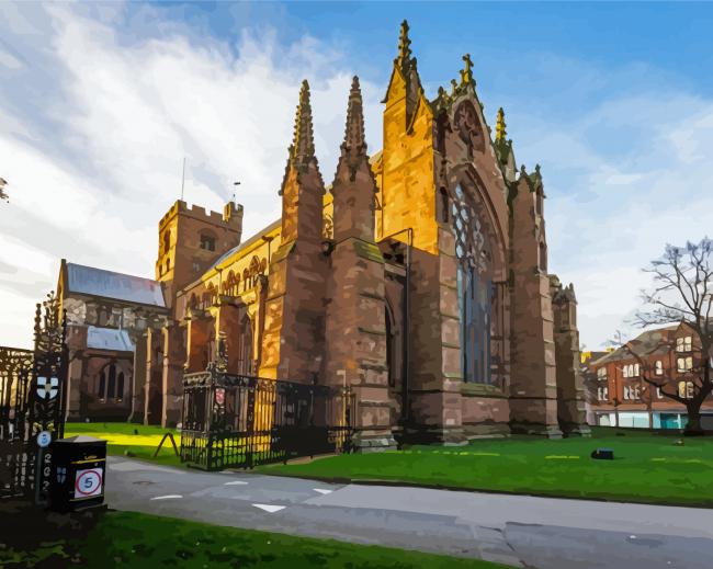 Carlisle Cathedral In England paint by number
